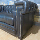 Hilton Loveseat Leather Black
