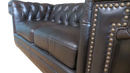 Hilton Loveseat Leather Black