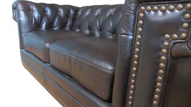 Hilton Loveseat Leather Black